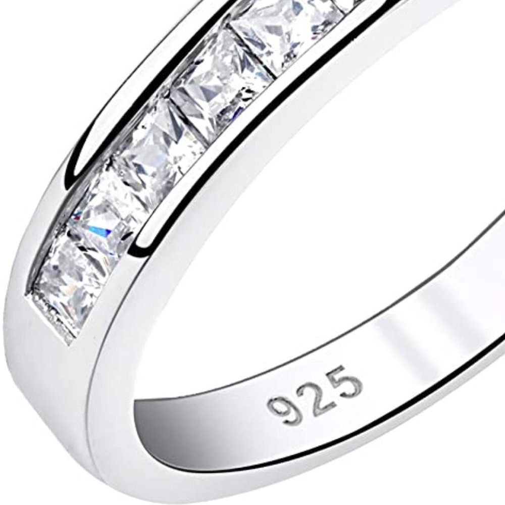 π 0.8ctw CZ Eternity Ring β 925 Sterling Silver π - Picture 3 of 6